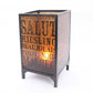 HomeRoots 10.25 x 10.25 x 18 BrownVintage Letter Pattern - Candle Holder