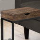 HomeRoots 10.25" x 15.75" x 24.5" Brown Drawer and Black Metal Accent Table
