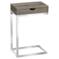 HomeRoots 10.25" x 15.75" x 24.5" Metal Accent Table in Dark Taupe Finish