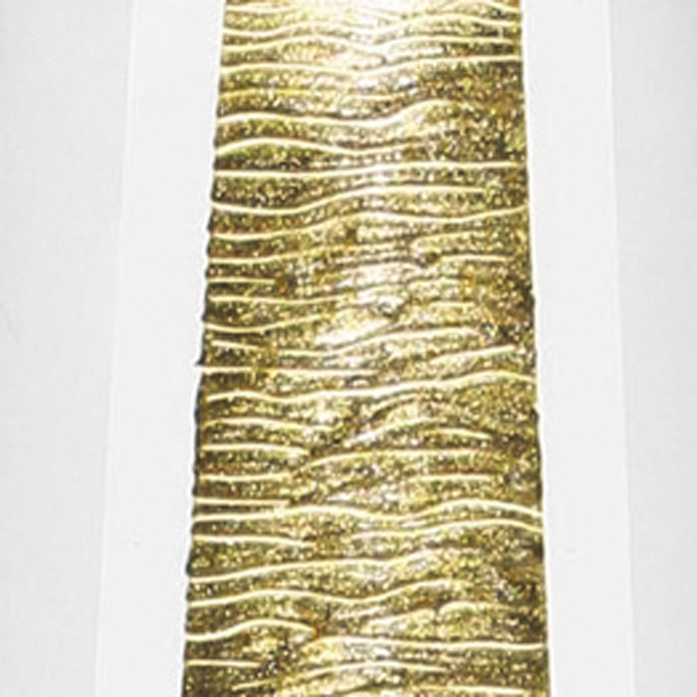 HomeRoots 10.5 Mouth Blown Hand Decorated Standard Gold Vase