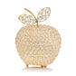 HomeRoots 10.75' Medium Faux Crystal Gold Apple Sculpture