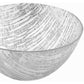 HomeRoots 11-Hand Crafted Glass Silver Accent Salad or Serving Bowl