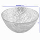 HomeRoots 11-Hand Crafted Glass Silver Accent Salad or Serving Bowl