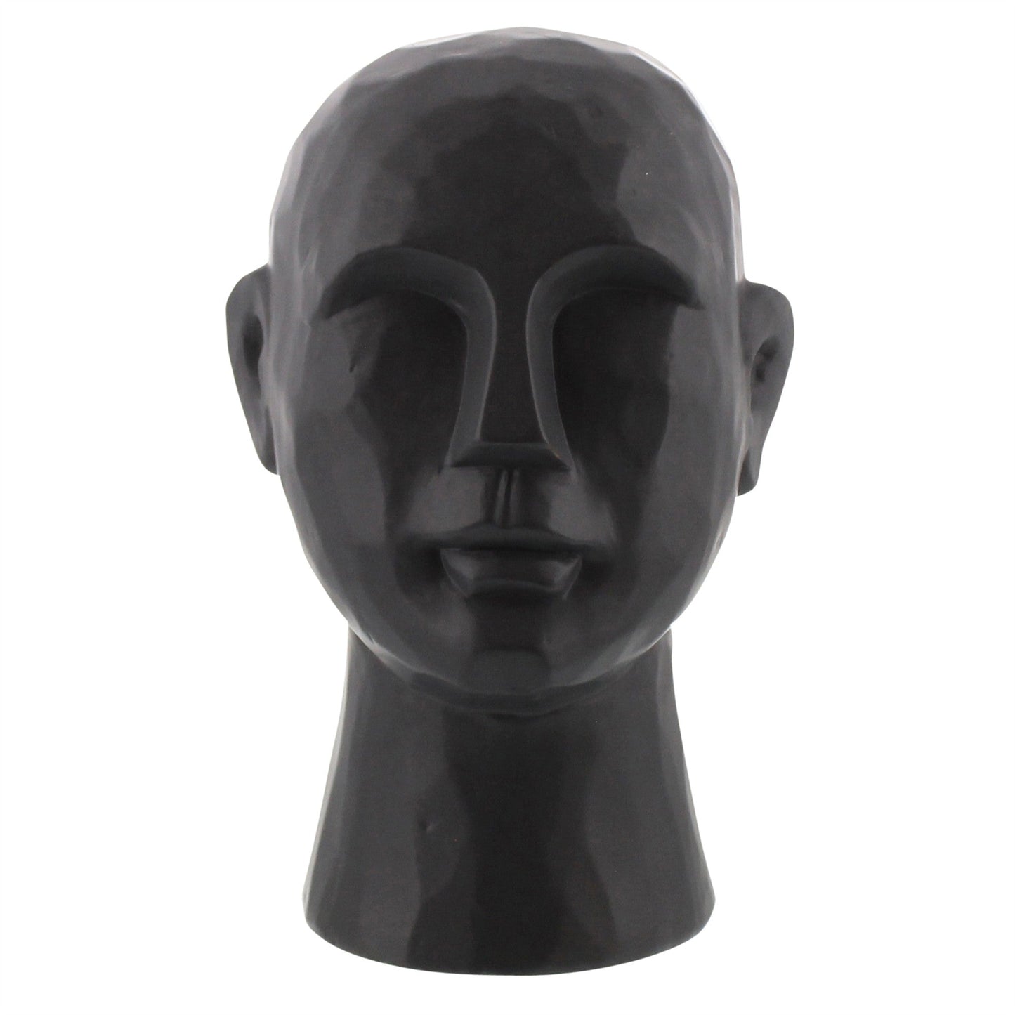 HomeRoots 11" Matte Black Ceramic Bust Decorative Sculpture