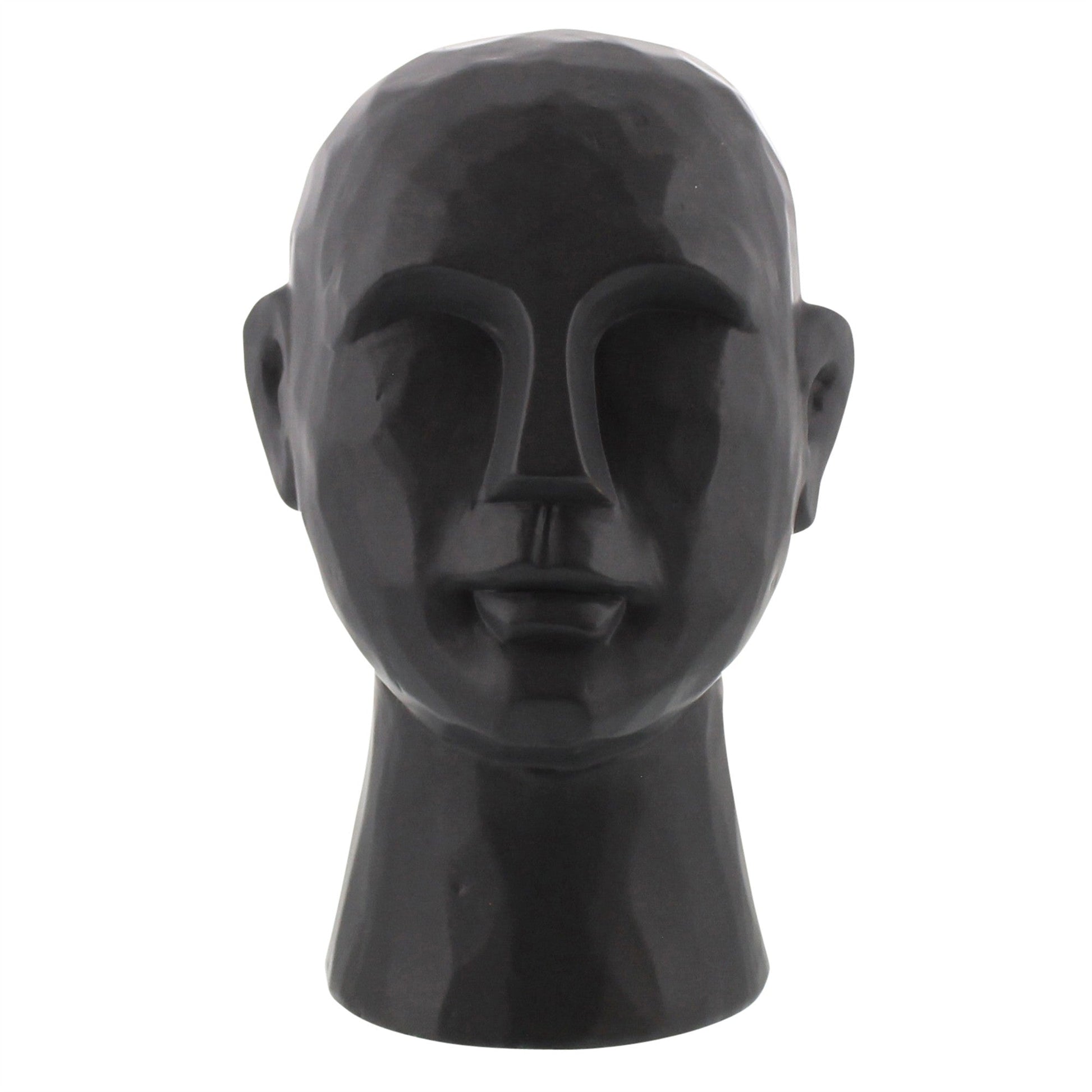 HomeRoots 11" Matte Black Ceramic Bust Decorative Sculpture