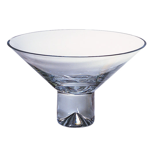HomeRoots 11" Mouth Blown Crystal Centerpiece or Fruit Bowl