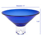 HomeRoots 11-Mouth Blown Crystal Cobalt Blue Centerpiece Bowl