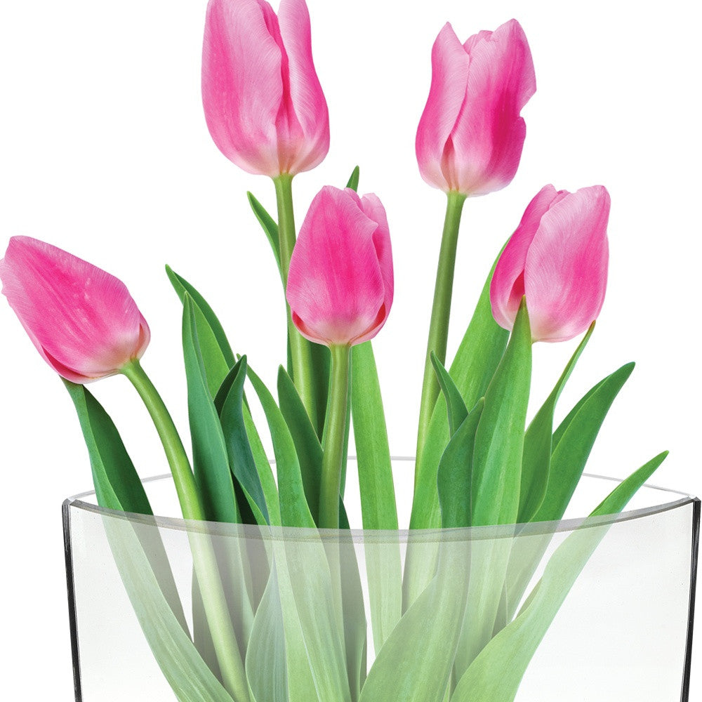 HomeRoots 11 Mouth Blown Crystal European Made Pocket Shaped Vase