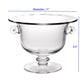 HomeRoots 11" Mouth Blown Crystal European Made Trophy Centerpiece Fruit or Punch Bowl