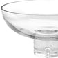 HomeRoots 11" Mouth Blown Deep Pedestal Glass Centerpiece Bowl