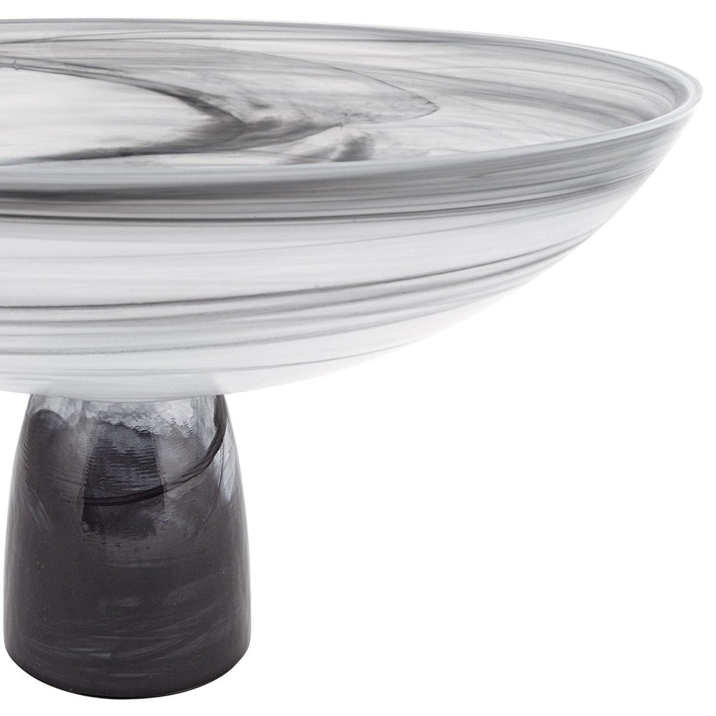 HomeRoots 11-Mouth Blown Polish Glass Footed Centerpiece Bowl