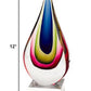 HomeRoots 11 Mouth Blown Teardrop Centerpiece on Crystal Base