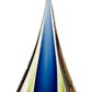 HomeRoots 11 Mouth Blown Teardrop Centerpiece on Crystal Base
