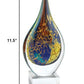 HomeRoots 11 MultiColor Art Glass Teardrop on Crystal Base