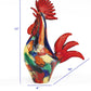 HomeRoots 11 MultiColor Artistic Glass Rooster