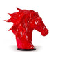 HomeRoots 11' Red Polyresin Horse Head Sculpture