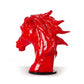 HomeRoots 11' Red Polyresin Horse Head Sculpture
