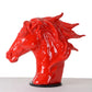 HomeRoots 11' Red Polyresin Horse Head Sculpture