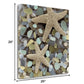 HomeRoots 11" Two Starfish and Seaglass 1 Giclee Wrap Canvas Wall Art