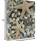 HomeRoots 11" Two Starfish and Seaglass 4 Giclee Wrap Canvas Wall Art