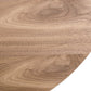 HomeRoots 11' Walnut Veneer and Black Metal Coffee Table