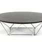 HomeRoots 11" Wenge Veneer and Stainless Steel Coffee Table