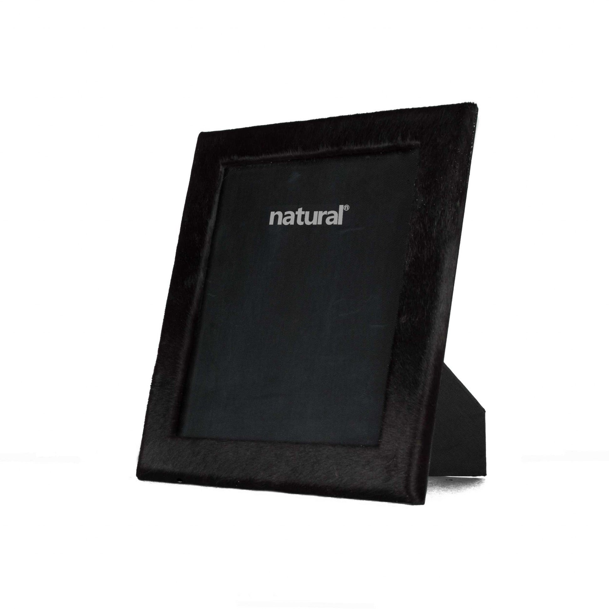 HomeRoots 11" x 13" Black Cowhide 8" x 10" Picture Frame