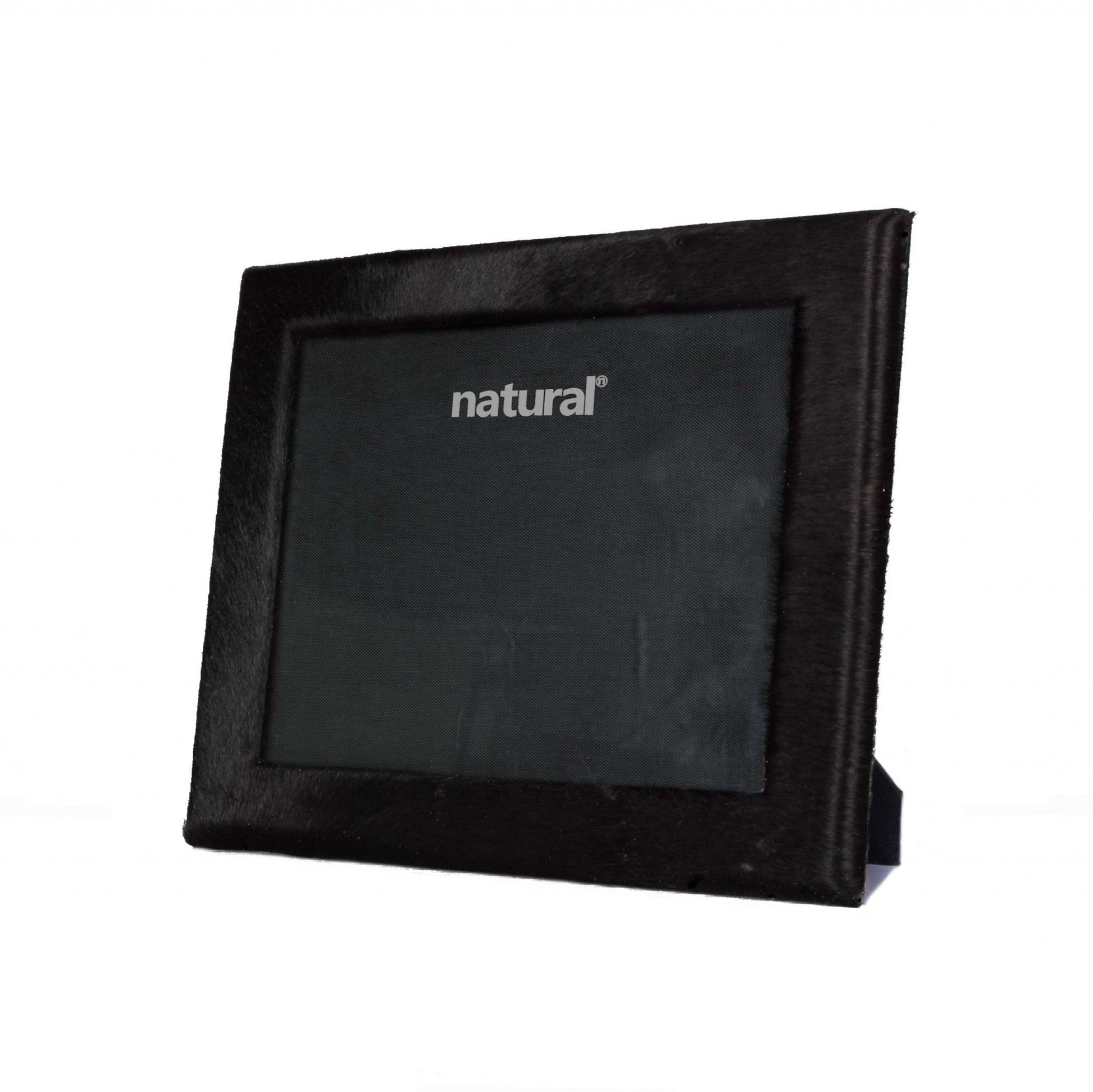 HomeRoots 11" x 13" Black Cowhide 8" x 10" Picture Frame