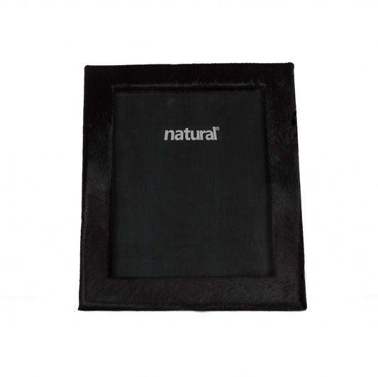 HomeRoots 11" x 13" Black Cowhide 8" x 10" Picture Frame