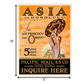 HomeRoots 11" x 14" Asia via Honolulu Vintage Travel Wall Art