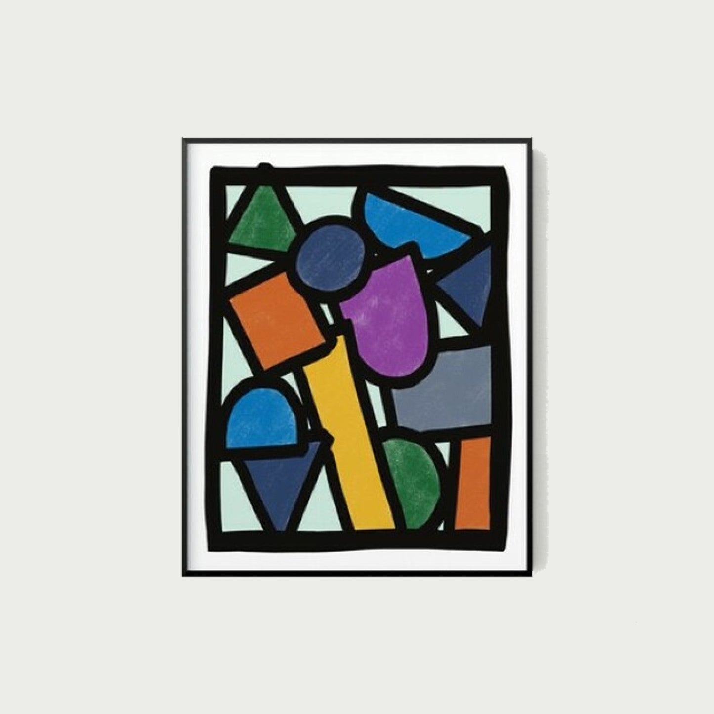 HomeRoots 11" x 14" Contemporary Elementary Abstract Wall Art