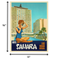 HomeRoots 11" x 14" Hotel Sahara c1960s Las Vegas Vintage Travel Poster Wall Art