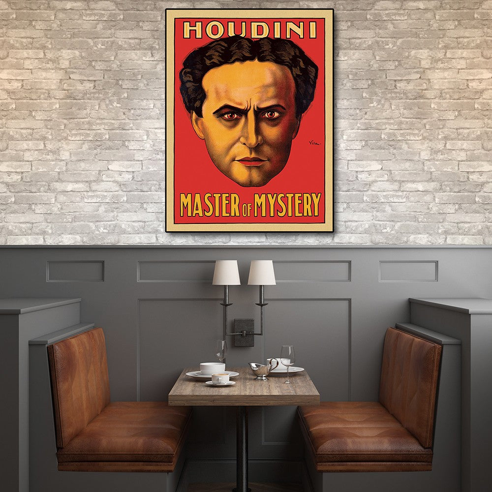 HomeRoots 11" x 14" Houdini Master of Mystery Vintage Magic Poster Wall Art