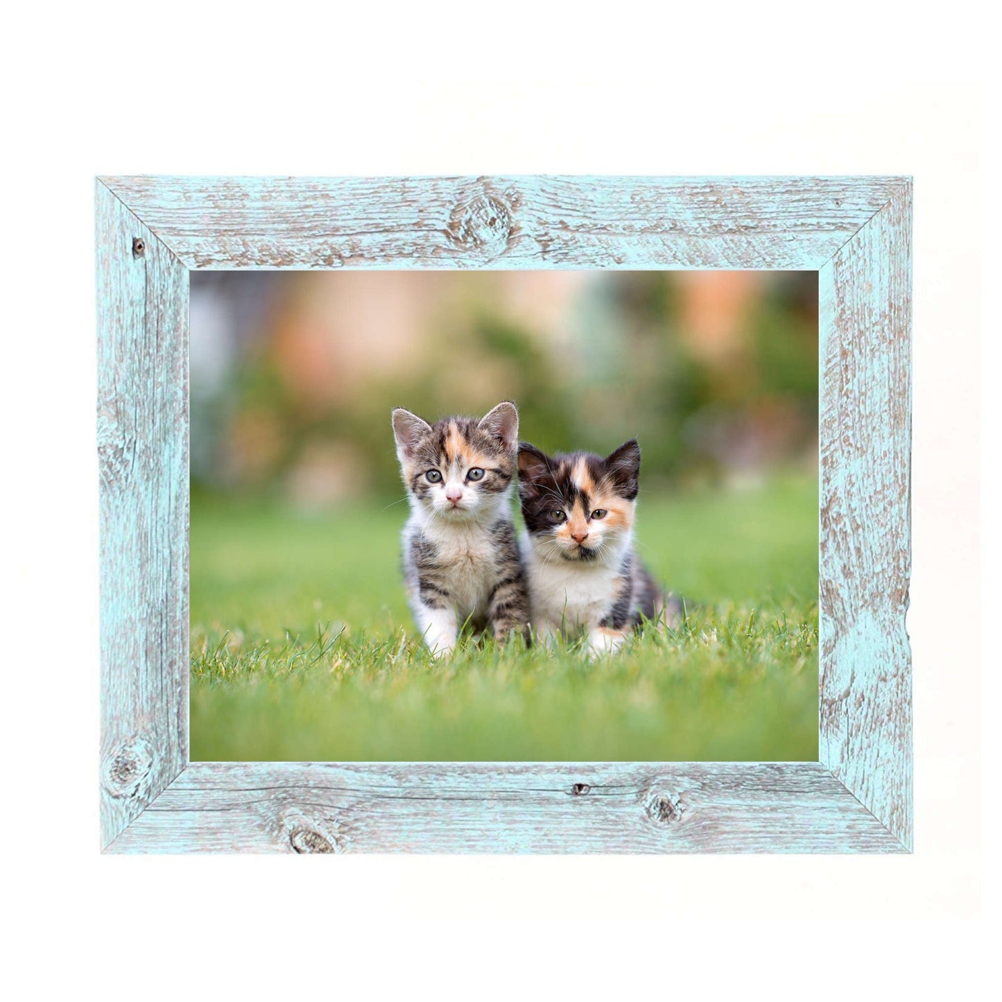 HomeRoots 11" x 14" Rustic Blue Picture Frame with Plexiglass Holder