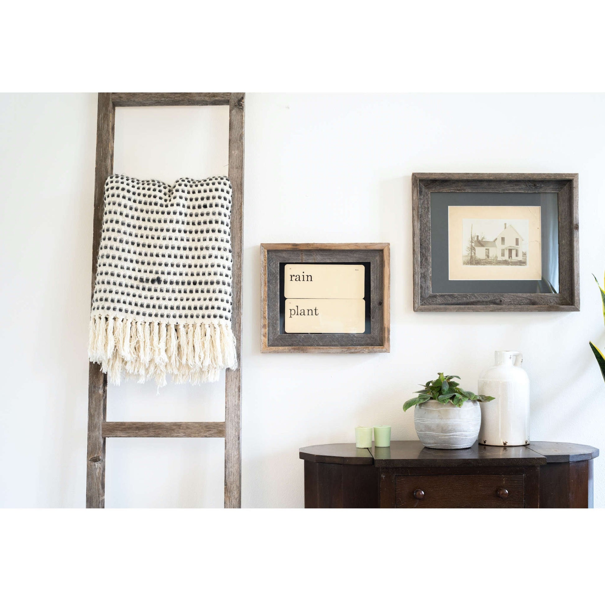 HomeRoots 11" x 14" Rustic Cinder Picture Frame with Plexiglass Holder