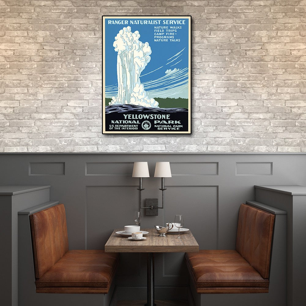 HomeRoots 11" x 14" Yellowstone National Park c1938 Vintage Travel Poster Wall Art
