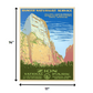 HomeRoots 11" x 14" Zion National Park c1938 Vintage Travel Poster Wall Art