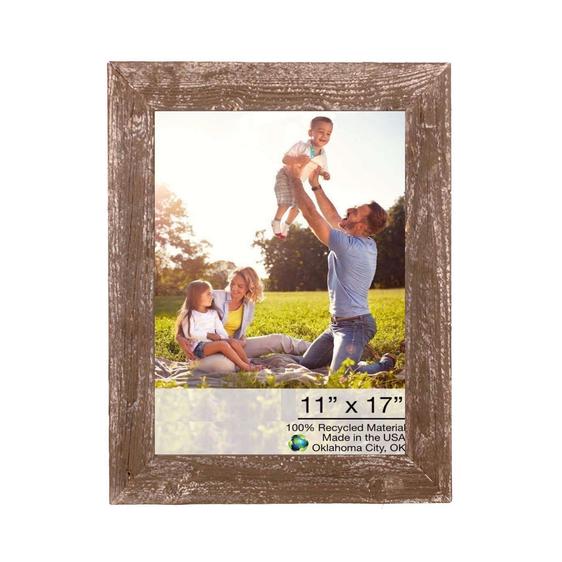 HomeRoots 11" x 17" Rustic Espresso Picture Frame