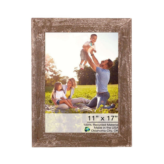 HomeRoots 11" x 17" Rustic Espresso Picture Frame