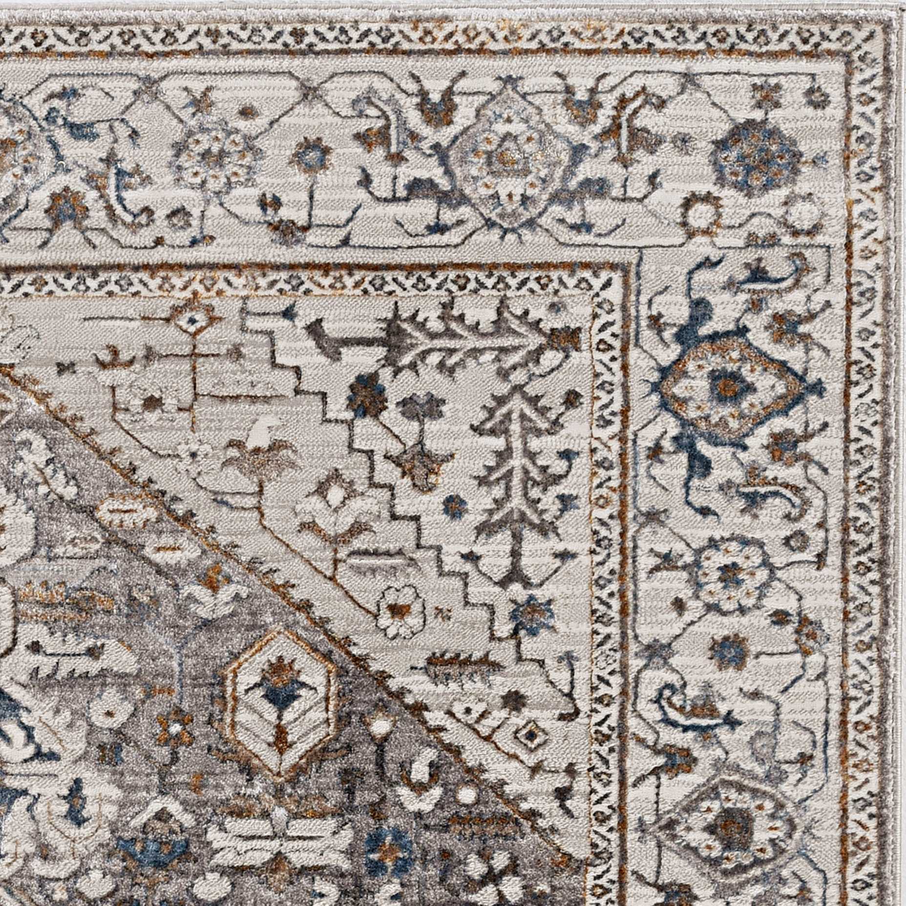 HomeRoots 118" x 158" Grey Polyester Rug