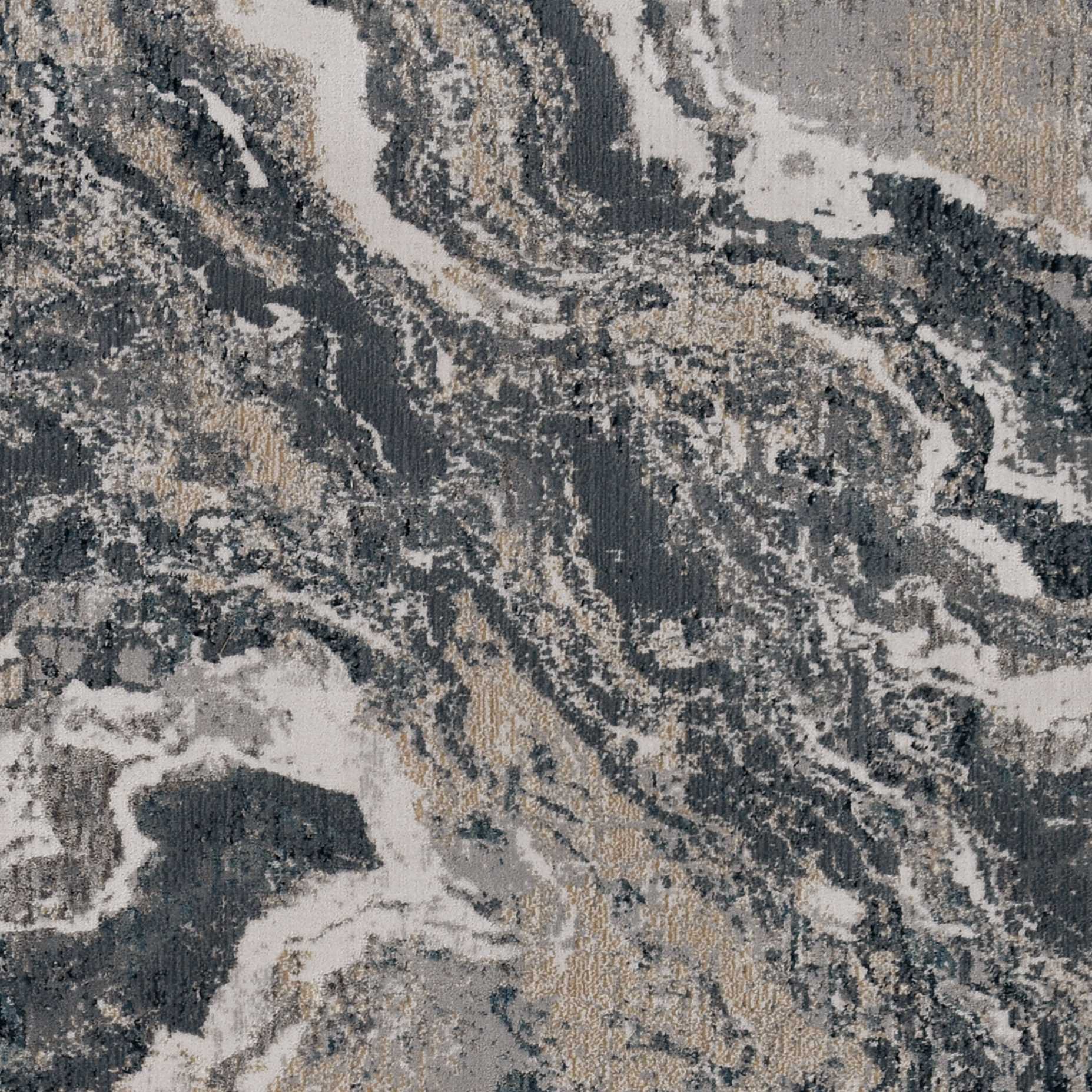HomeRoots 118" x 158" Grey Polypropylene and Polyester Rug