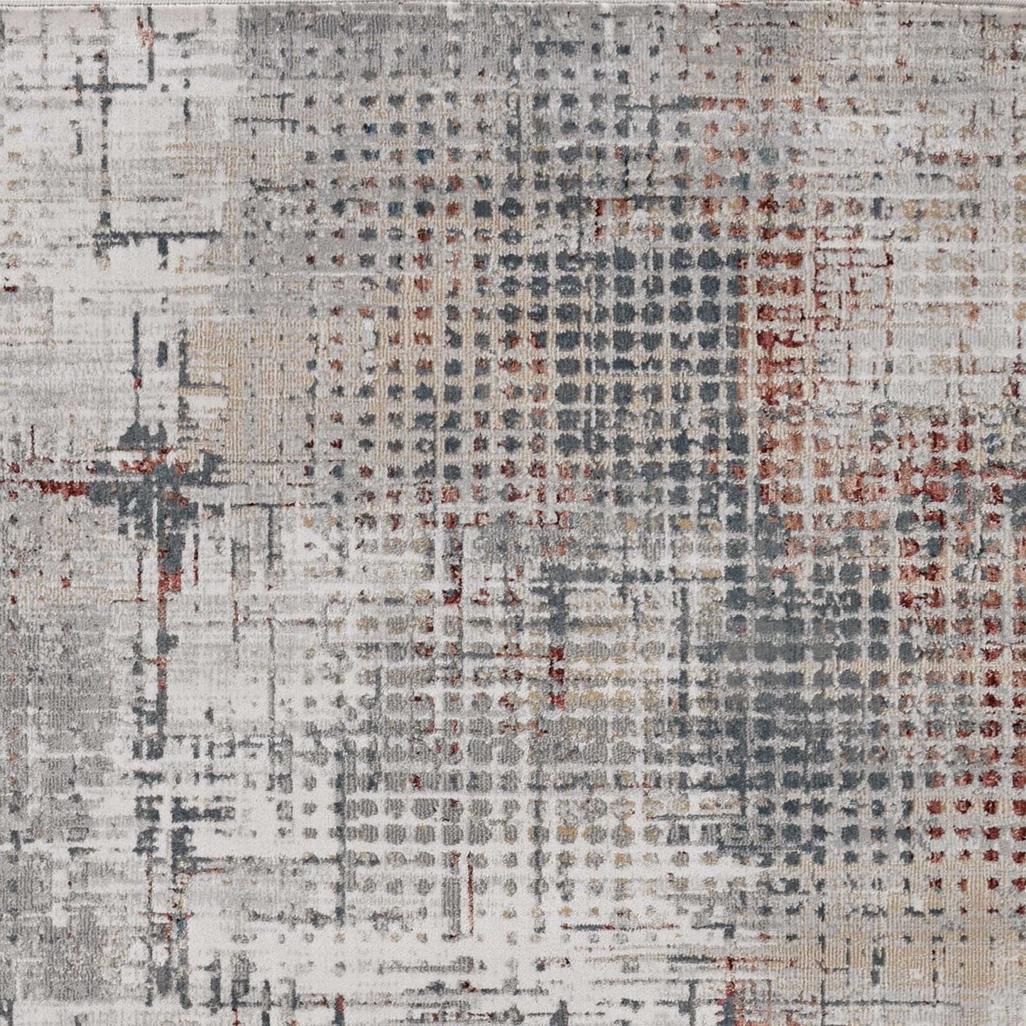 HomeRoots 118" x 158" Grey or Brick Polypropylene and Polyester Rug