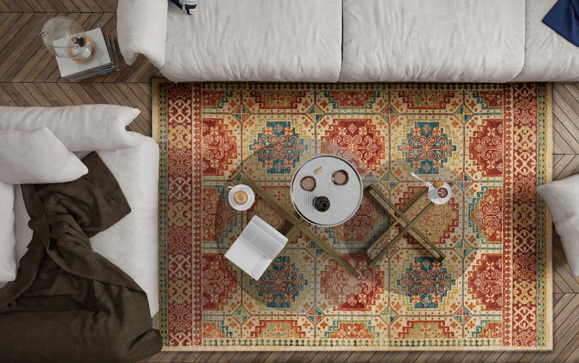 HomeRoots 118" x 158" Sand Polypropylene Rug