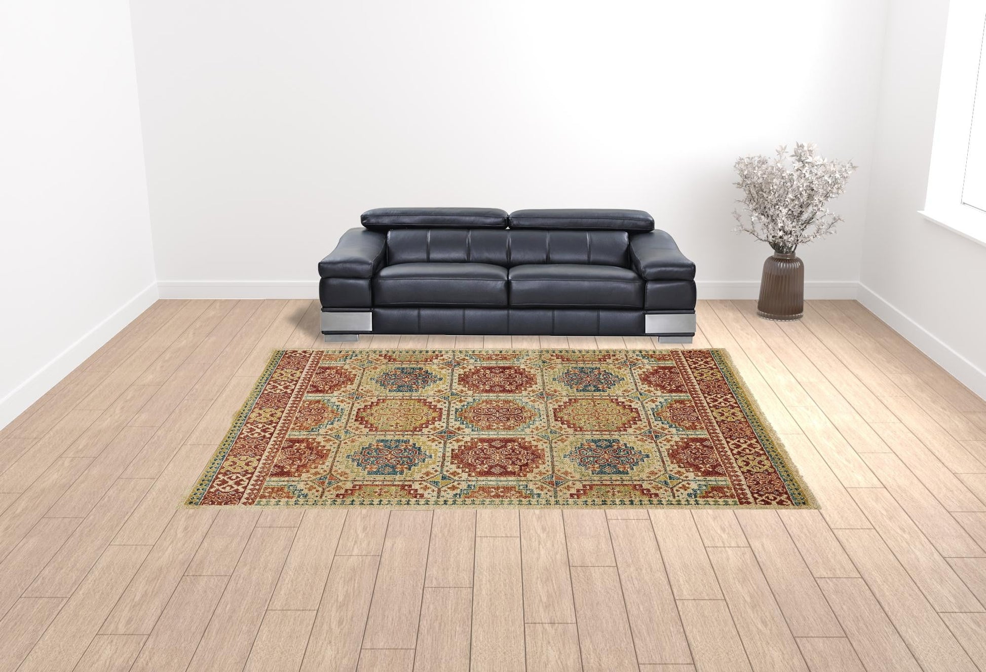 HomeRoots 118" x 158" Sand Polypropylene Rug