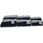 HomeRoots 11.5" x 12" x 8.5" White Blue Fabric Boxes With Cover Set of 3