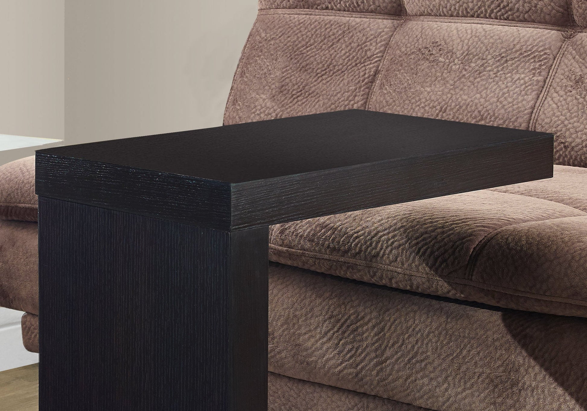HomeRoots 11.5" x 18" x 24" Hollow Core Particle Board Accent Table in Cappuccino Finish