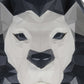 HomeRoots 11.5" x 9.5" x 14" Origami Lion Head Wall Decoration