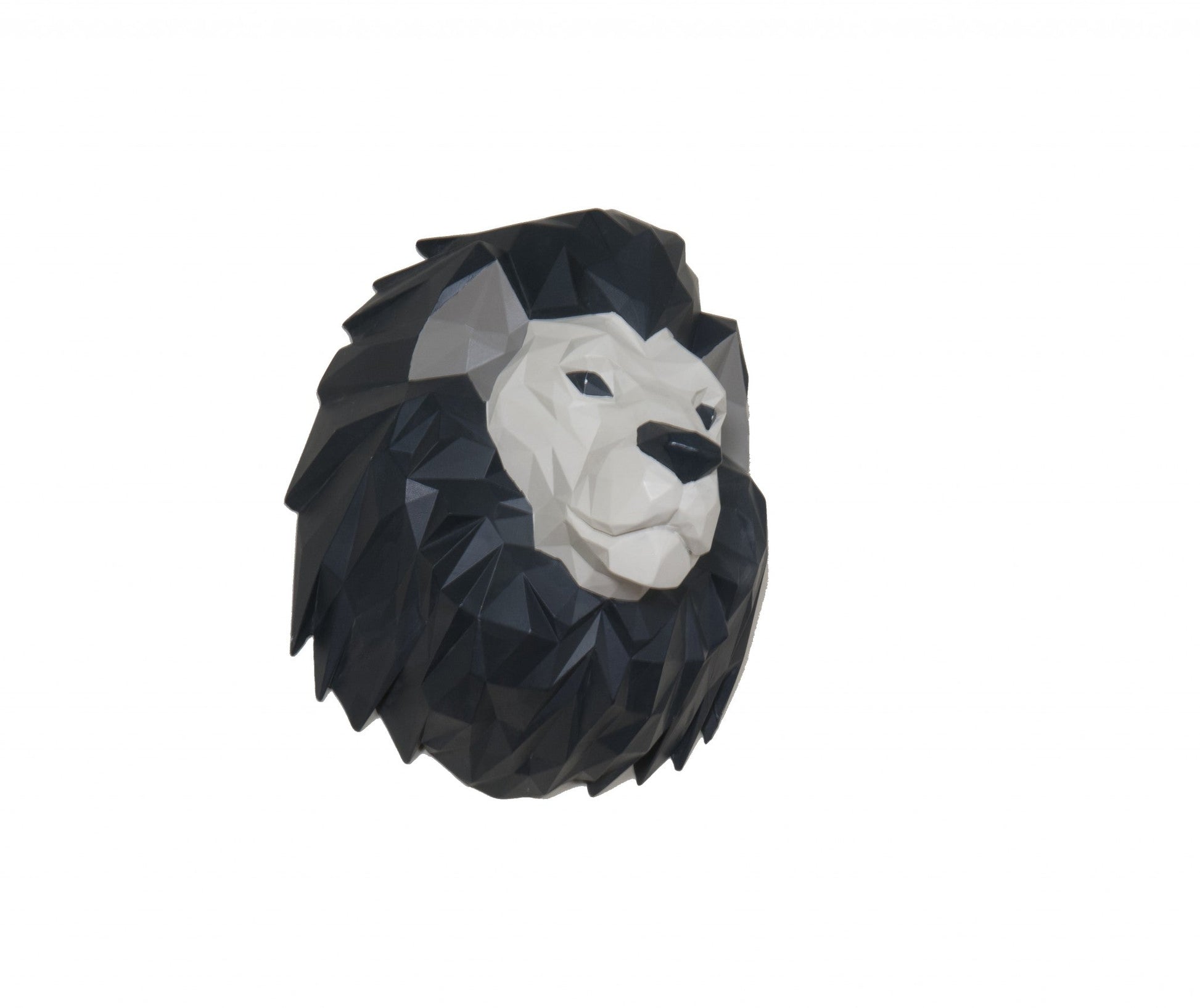 HomeRoots 11.5" x 9.5" x 14" Origami Lion Head Wall Decoration