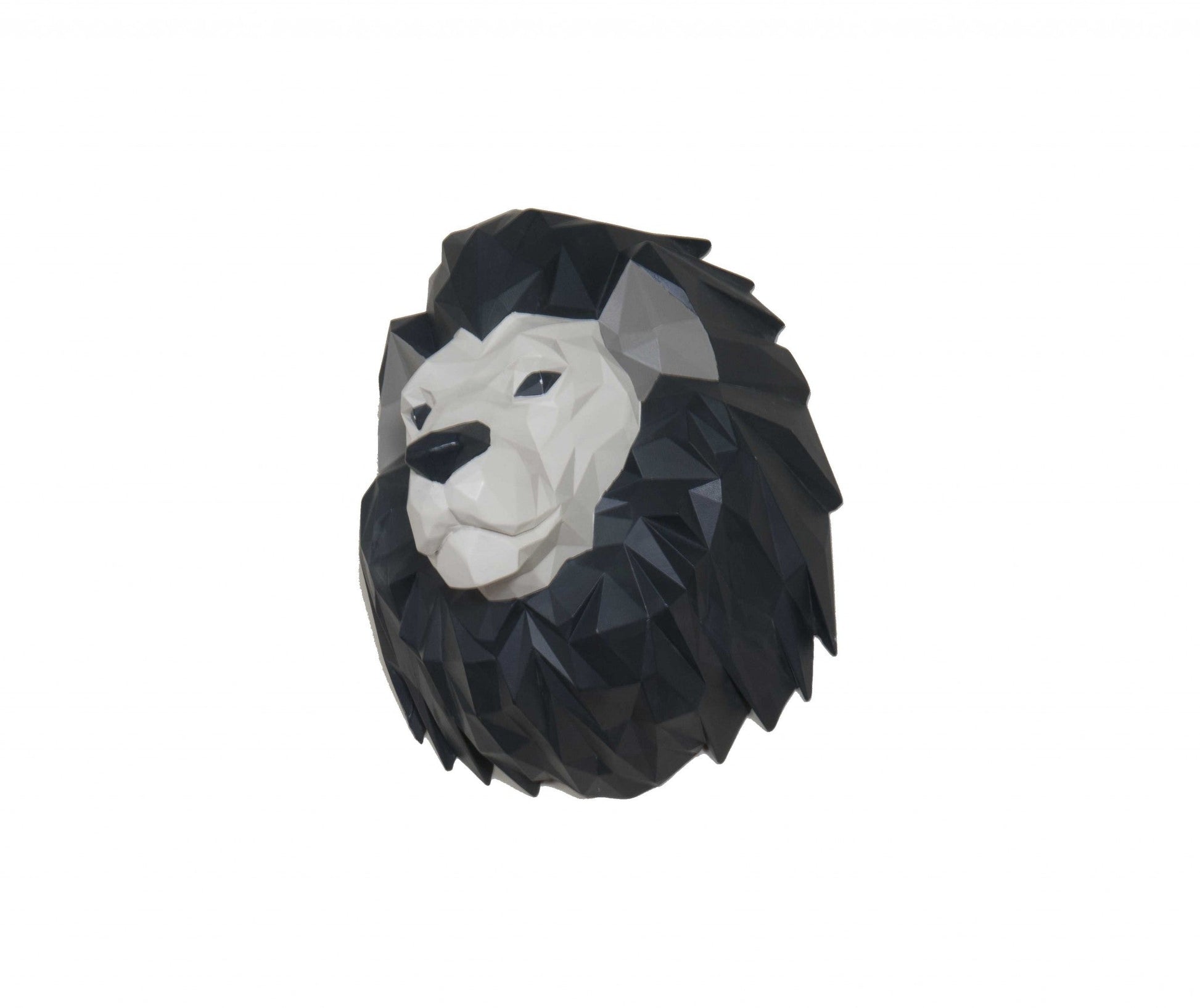 HomeRoots 11.5" x 9.5" x 14" Origami Lion Head Wall Decoration