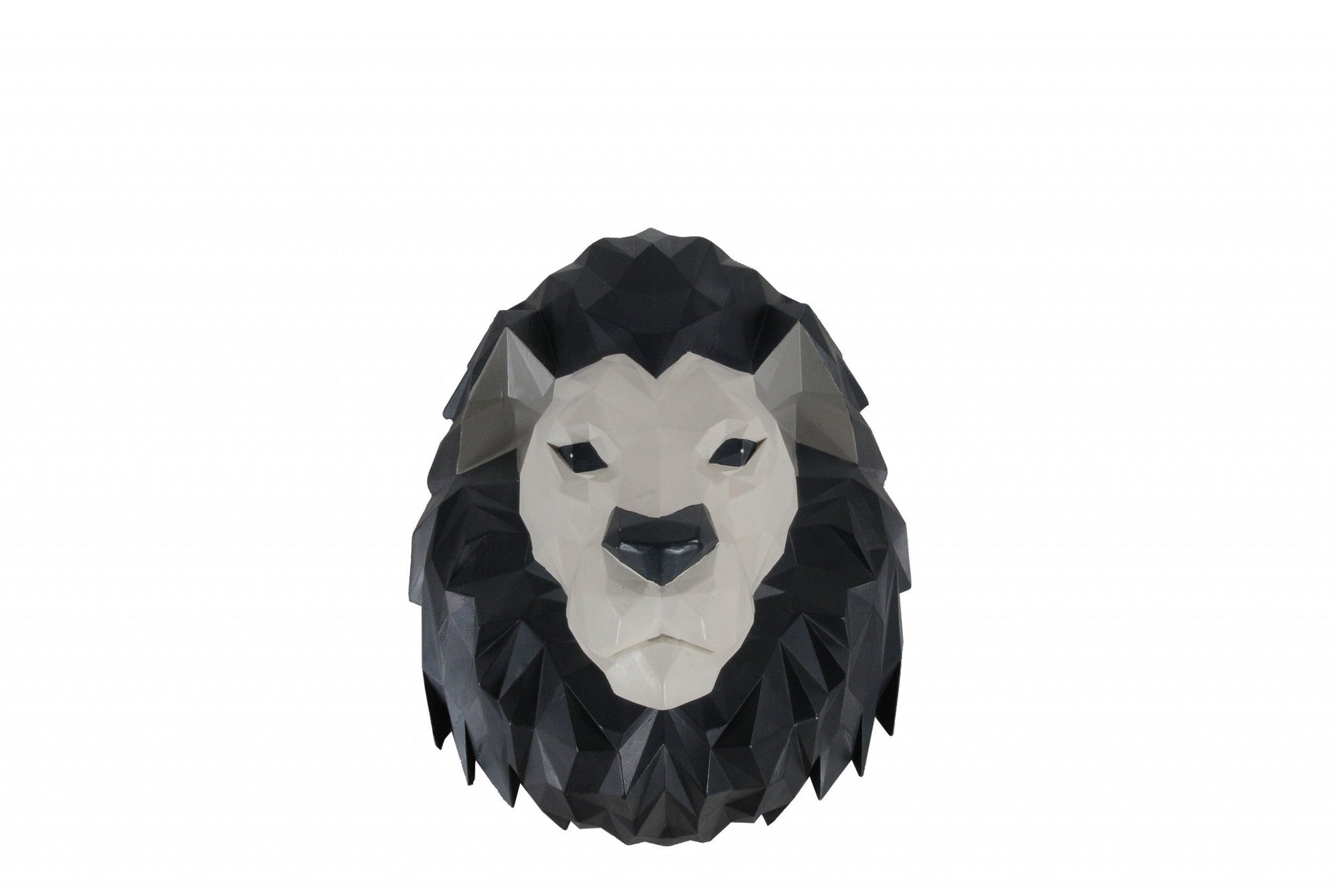 HomeRoots 11.5" x 9.5" x 14" Origami Lion Head Wall Decoration